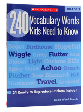 二年级孩子需要知道的240个单词词汇英文原版 Vocabulary Words Kids Need to Know Grade 2 英文教辅Scholastic学乐练习册