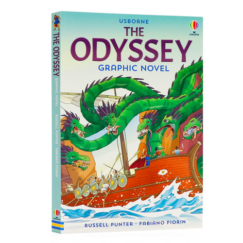 预售 Usborne出品奥德赛平面小说漫画版英文原版 The Odyssey Graphic Nove世界经典儿童文学名著漫画3-6岁英语睡前童话故事图画书