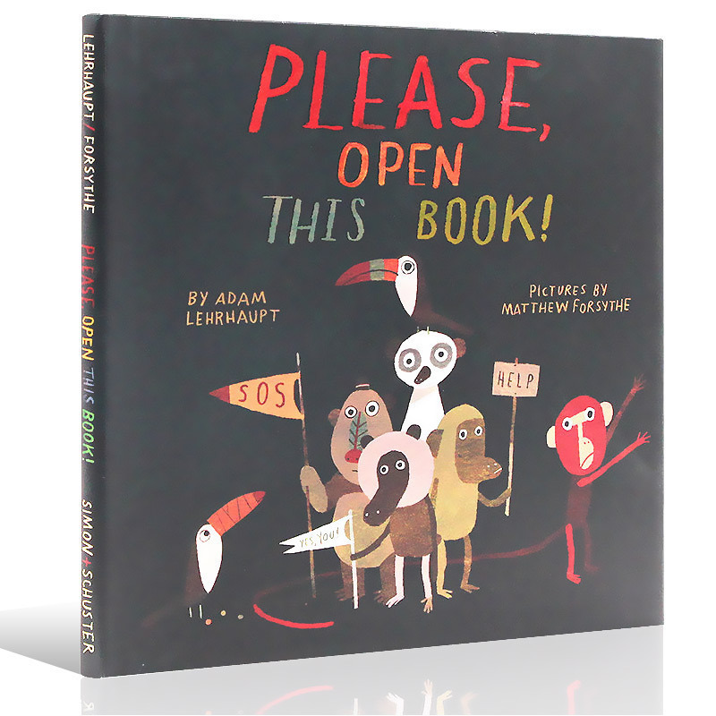 Please, Open This Book 千万不要关上这本书 英文原版绘本 精装儿童图画故事书 Adam Lehrhaupt 睡前读物