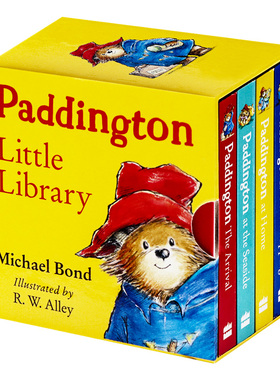 帕丁顿熊小小图书馆4册套装英文原版 Paddington Little Library 幼儿图画故事书英语绘本纸板书HarperCollins进口英语书籍