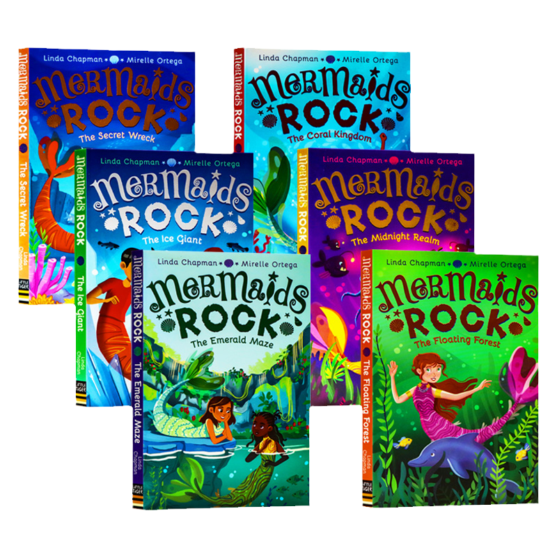 美人鱼摇滚全套6册英文原版绘本 Mermaids Rock 儿童冒险章节小说青少年课外阅读 Little Tiger英国小老虎出品Linda Chapman著作
