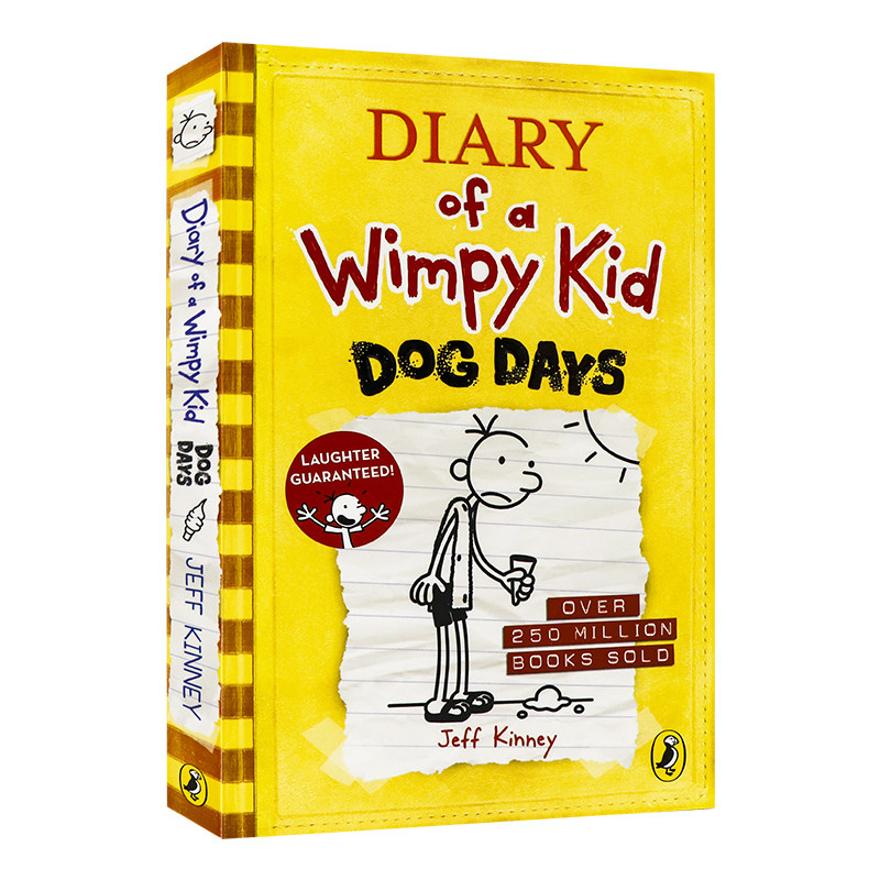 小屁孩日记4英文原版 Diary of a Wimpy Kid 4 Dog Days 哭包日记英文版英语图画故事书儿童文学漫画插图小说Jeff Kinney