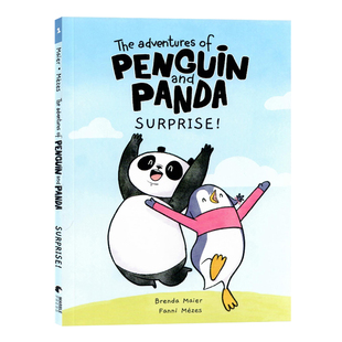 企鹅与熊猫大冒险惊喜 英文原版漫画 The Adventures of Penguin and Panda Surprise 外向企鹅 佛系熊猫反差萌儿童友谊成长绘本