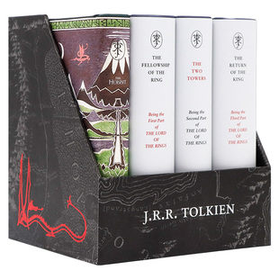 80周年 魔戒 Hobbit The 霍比特人 Tolkien 礼盒盒装 JRR 英文原版 Rings the 托尔金小说4册合售 套装 Lord 指环王
