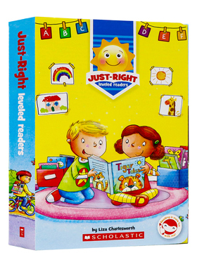 学乐恰到好处12册英文原版 Just Right Leveled ReadersJust Right 校园小分级解决孩子幼儿园分离焦虑儿童启蒙绘本高频词同作者