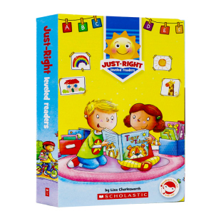 ReadersJust 学乐恰到好处12册英文原版 Leveled Right 校园小分级解决孩子幼儿园分离焦虑儿童启蒙绘本高频词同作者 Just