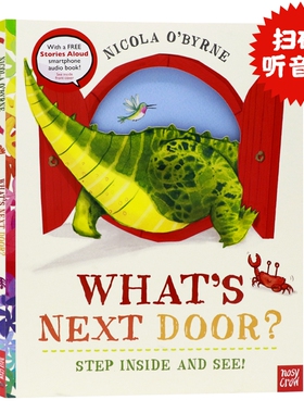 英文原版绘本 What's Next Door 情绪情商培养 亲子共读趣味英语读物启蒙图画书精美插画 大开 Nicola O'Byrne洞洞书 Nosy Crow