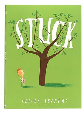 卡住了 英文原版绘本 Stuck 儿童读物图画书大开本诙谐幽默的情节充满疗愈性的画风 Oliver Jeffers 蓝思 (Lexile) 阅读分级AD530L