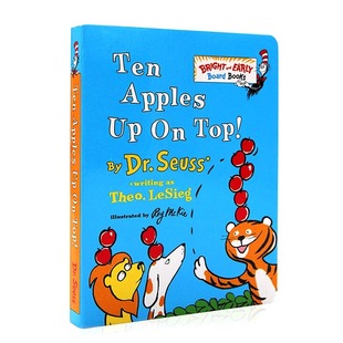 绘本 头顶十个苹果Ten Dr.Seuss 纸板书撕不烂 苏斯博士系列 Board Top Apples and Bright 英文原版 早教数字启蒙认知 Early