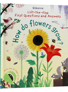Usborne问与答翻翻书 花儿如何生长 Lift-the-flap first questions and answers How Do Flowers Grow 英文原版绘本 儿童科普读物