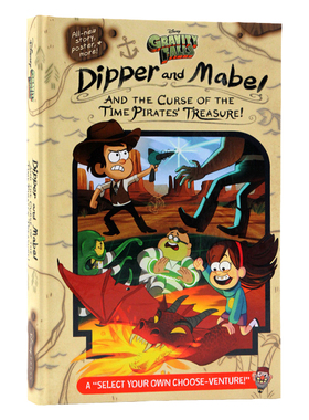 怪诞小镇 迪普梅宝和时间海盗的诅咒 英文原版小说 Dipper and Mabel and the Curse of the Time Pirates' Treasure课外兴趣阅读