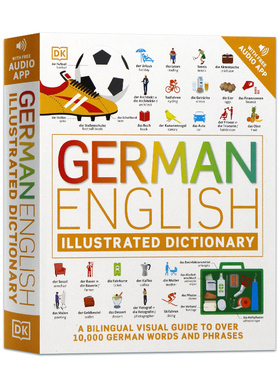 DK语言字典德语-英语双语图解字典 German English Illustrated Dictionary 英文原版德英双语视觉词典字典语言学习工具书