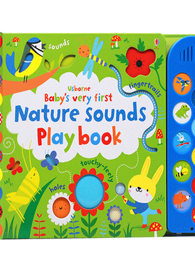 宝宝的首本大自然发声书 Baby's Very First Nature Sounds Playbook 英文原版绘本大自然纸板触摸翻翻书早教艺术启蒙英语读物