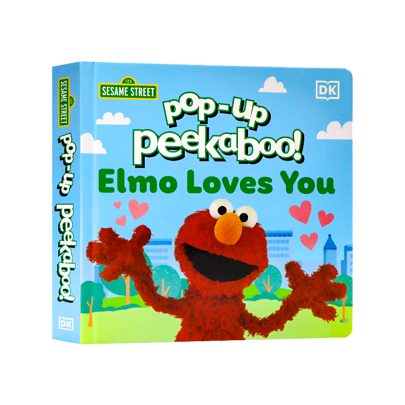 立体翻翻书 艾摩爱你 英文原版  Pop-Up Peekaboo Elmo Loves You  互动式学前游戏 儿童英语启蒙认知读物 图画故事书精装纸板书