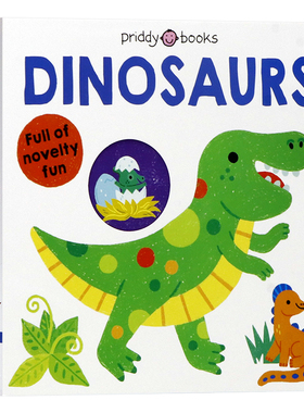 我的小世界 恐龙 英文原版绘本 My Little World Dinosaurs 低幼自然科普撕不烂纸板推拉转翻翻书Roger Priddy Books进口书籍
