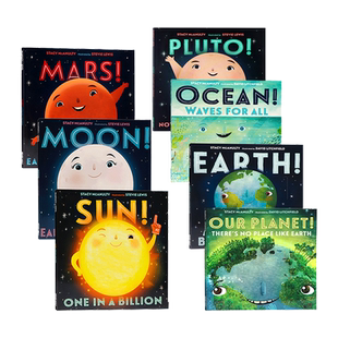 Our Universe 宇宙元素的自白8册英文原版绘本 Earth Mars Moon Sun Ocean太阳地球月亮海洋火星儿童宇宙元素科普David Litchfield
