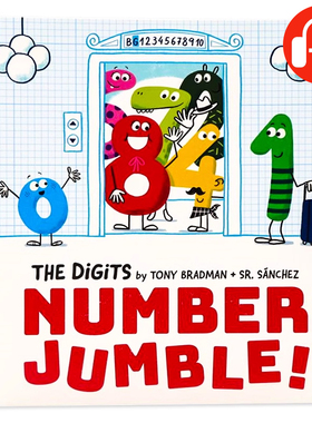 数学主题牛津精品绘本数字朋友 英文原版 手忙脚乱的数字们 The Digits Number Jumble 儿童益智幽默趣味图画书Oxford出版社平装