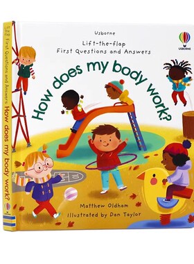 Usborne问与答翻翻书我的身体如何运作 First Questions and Answers How does my body work 英文原版绘本儿童科普读物立体小机关