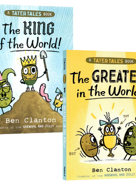 土豆故事2册 英文原版 Tater Tales: The Greatest in the World 世界之王 小学生课外趣味读物《独角鲸和水母》同作者 漫画桥梁书