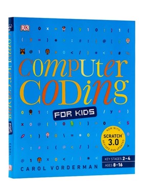 DK儿童计算机编码编程视觉指南英文原版Computer Coding for Kids 0基础学电脑编程指导绘本少儿科普百科读物DK经典百科书籍