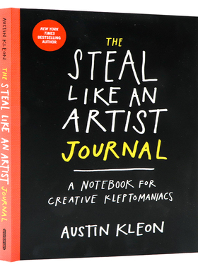 像艺术家一样偷师日记本 创意窃贼笔记本 英文原版 Steal Like an Artist Journal  The A N 便携式记录灵感笔记本 创意启发类书籍