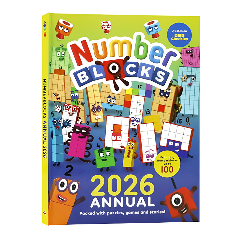 数字积木年鉴手册2026英文原版 Numberblocks Annual 2026 幼儿卡通动画益智早教数学启蒙绘本数字认知趣味读物益智谜题游戏书