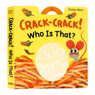 Who Tristan 英文原版 Mory 锻炼幼儿手部精细动作促进语言发展 Crack 低幼机关操作纸板书 是谁在敲门趣味机关绘本 That