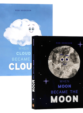 气象主题科普绘本2册套装 英文原版 When Moon Cloud Became the Moon a Cloud 当月儿云变成月亮云朵时 Rob Hodgson