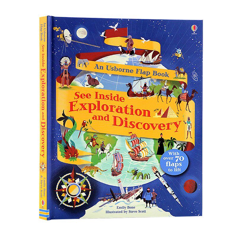 Usborne出品 看里面系列之探险与发现 See Inside Exploration and Discovery 儿童科普百科翻翻书早教益智 亲子共读 英文原版绘本