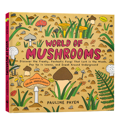 蘑菇的世界英文原版 World of Mushrooms 儿童自然科普绘本真菌知识启蒙读物童趣手绘插画 带孩子认识森林里的各种真菌 精装大开
