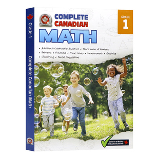 Complete Press出版 Curriculum 教材教辅学习工具书Canadian Grade Math Canadian 数学系列一年级练习册英文原版 加拿大套装