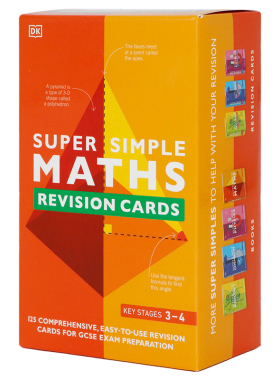 超级简单复习卡数学 英文原版 Super Simple Maths Revision Cards 词卡巩固学科知识复习词汇卡片学习资料 儿童课外英语教辅