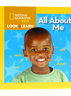 美国国家地理看与学系列 关于身体部位 英文原版绘本Look and Learn  All About Me儿童百科分级阅读英语图画书探索身体部位纸板书