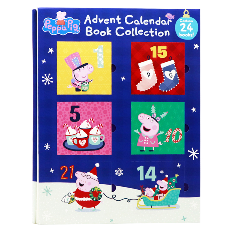 小猪佩奇圣诞新年倒数日历英文原