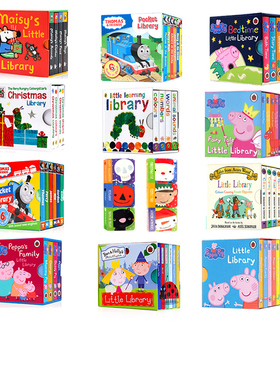 英文原版绘本手掌书系列 peppa pig Bedtime Little Library小猪佩奇/好饿的毛毛虫/小鼠波波英文绘本幼儿童启蒙早教益智纸板书