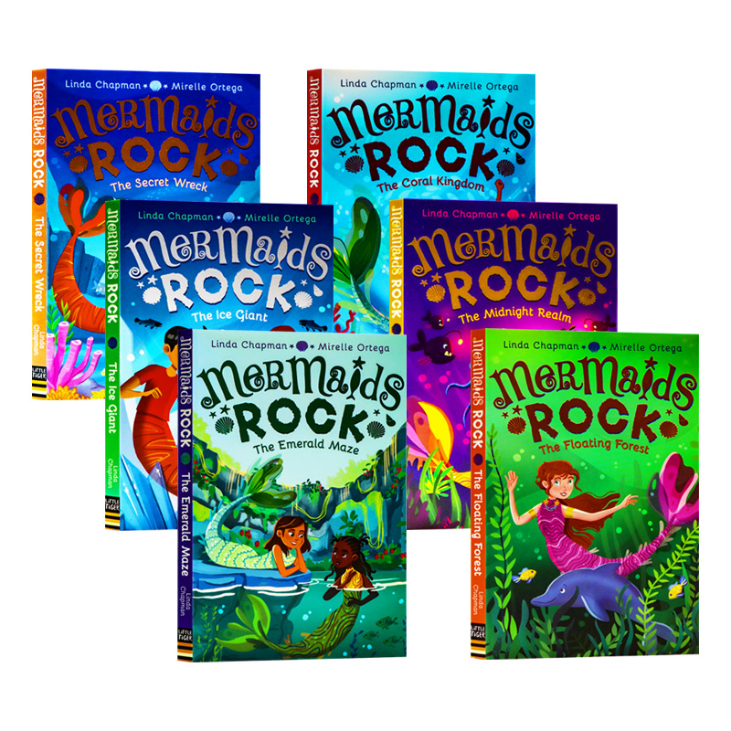 美人鱼摇滚全套6册英文原版绘本 Mermaids Rock 儿童冒险章节小说青少年课外阅读 Little Tiger英国小老虎出品Linda Chapman著作