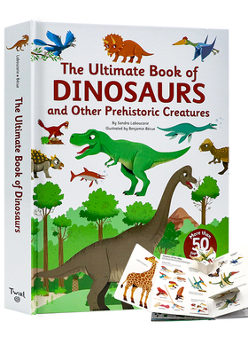 恐龙和其他史前生物翻翻立体机关书英文原版 The Ultimate Book of Dinosaurs and Other Prehistor 儿童启蒙科普读物精装大开本