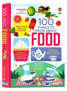 Usborne出品100食物大发现英文原版 100 Things to Know About Food 英文原版精装绘本关于食物的100件事少儿知识科普百科读物