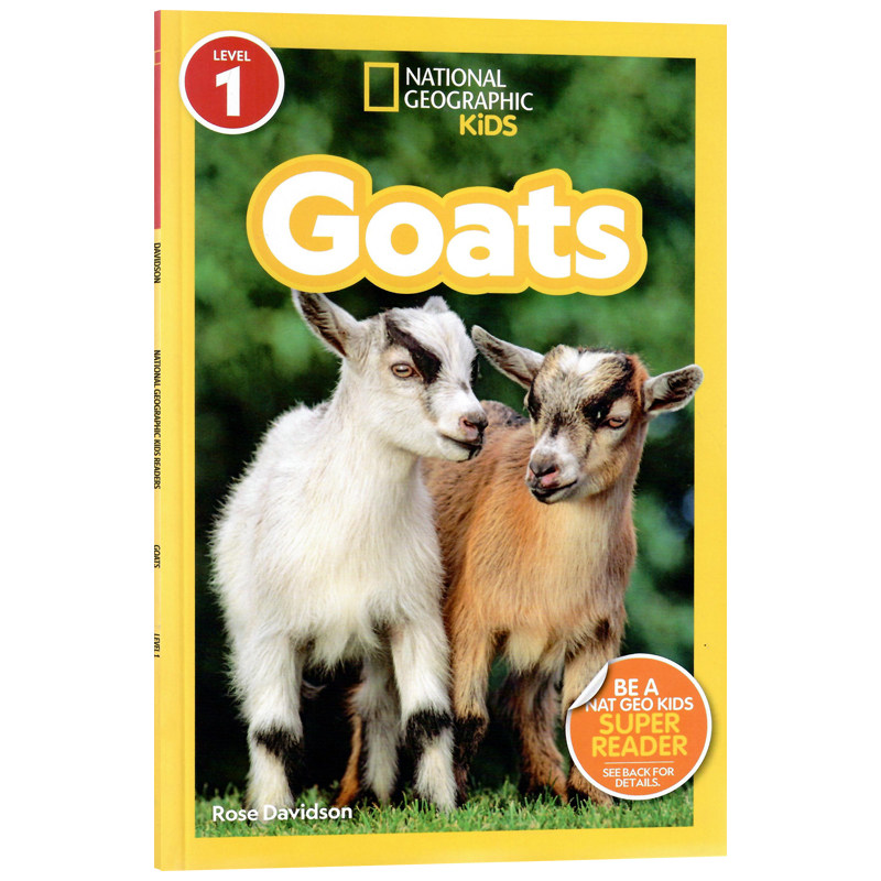 美国国家地理一阶段山羊英文原版绘本National Geographic Readers Goats Level 1 分级阅读读物低幼儿童英语启蒙科普百科平装版