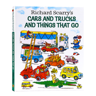 进口英文原版 交通工具Cars That 各种各样 绘本 精装 Trucks Scarry and 大开本 Things 理查德斯凯瑞金色童书系列Richard
