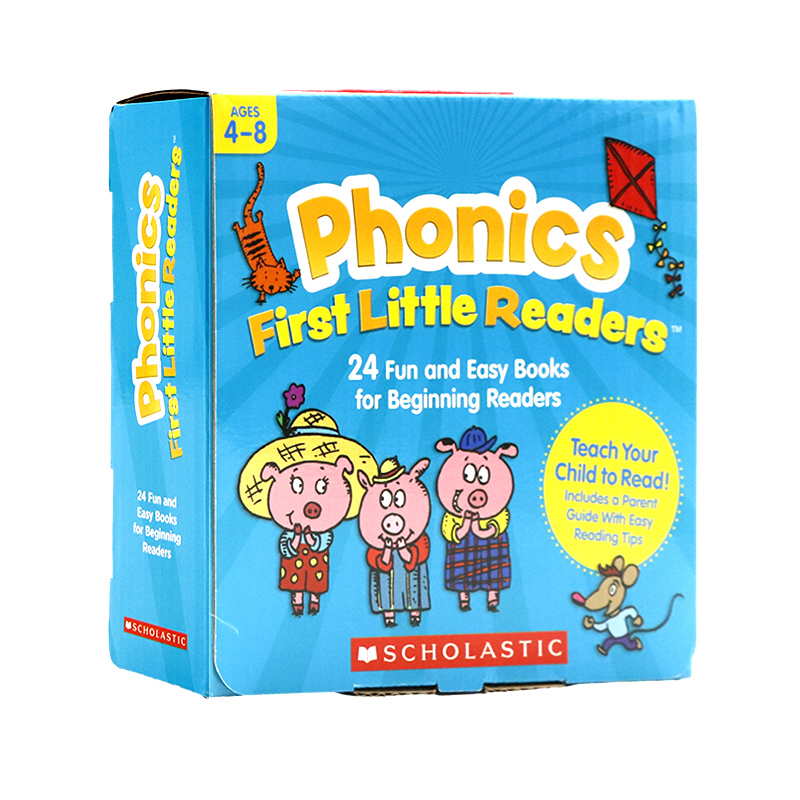 学乐自然拼读初级25册盒装英文原版 Phonics First Little Readers Parent Pack 我的阅读小套盒含家长指南手册小读者儿童绘本 书籍/杂志/报纸 儿童读物原版书 原图主图