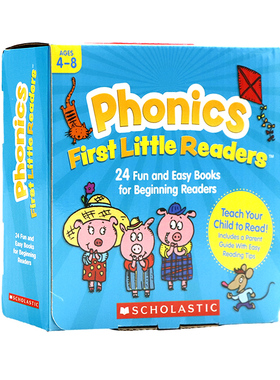 学乐自然拼读初级24册盒装英文原版 Phonics First Little Readers Parent Pack 我的阅读小套盒含家长指南手册小读者儿童绘本