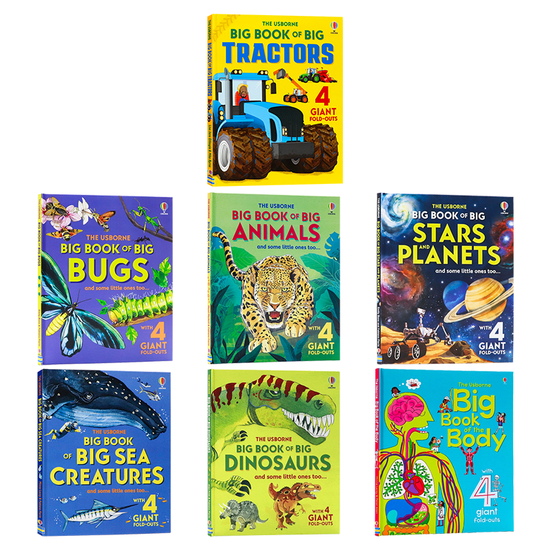Usborne出品 大型科普大书系列 英文原版 Big Book of Big 双面超长拉页折叠书 4 giant fold-outs 儿童科普绘本超大折叠页 精装,书籍/杂志/报纸,儿童读物原版书,淘宝优惠券,粉丝福利购,淘宝优惠卷