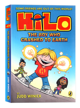 HILO系列1 从天而降的男孩英文原版漫画 Hilo Book 1 The Boy Who Crashed to Earth 儿童全彩漫画桥梁章节小说进口英语书籍平装版