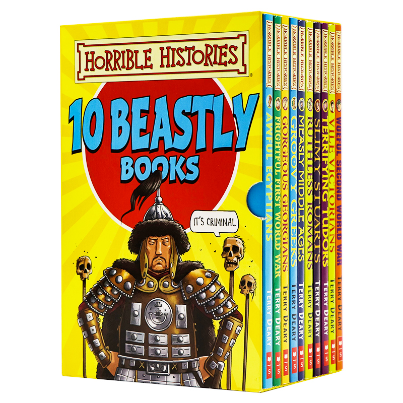 可怕的历史10册 英文原版 Horrible Histories 原版进口儿童英文读物科普英语历史书儿童初级章节书故事小说 Scholastic学乐出版社 书籍/杂志/报纸 原版其它 原图主图