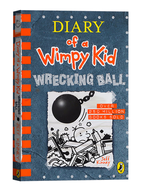 小屁孩日记14 英文原版 Diary of a Wimpy Kid Wrecking Ball 平装 儿童章节书 Jeff Kinney 哭包日记 儿童故事书 漫画 儿童文学