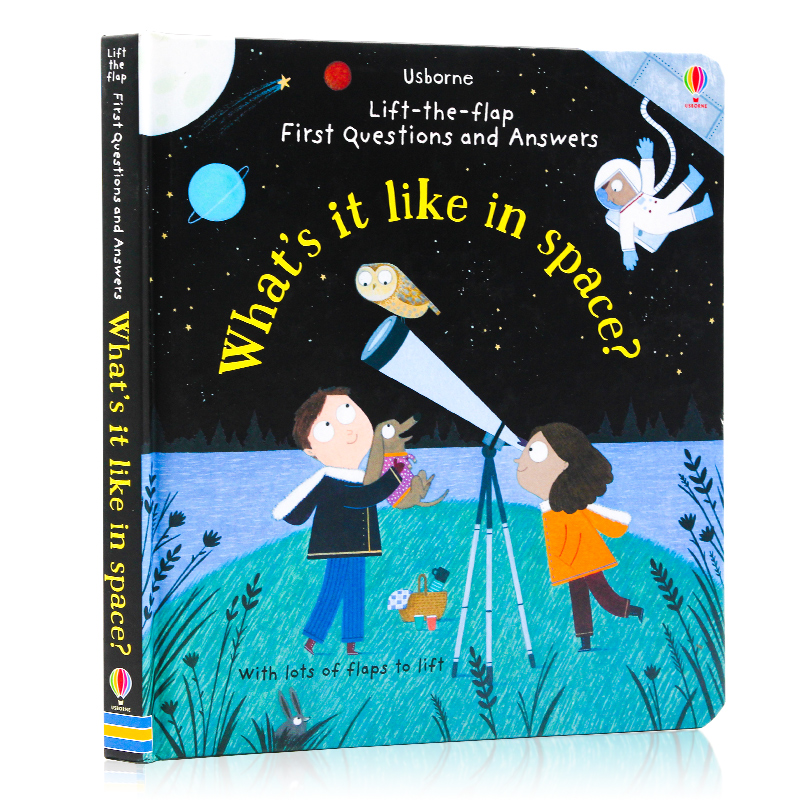 Usborne问与答翻翻书太空有什么Lift-the-flap first Questions and Answers What's it Like in Space英文原版绘本儿童科普百科