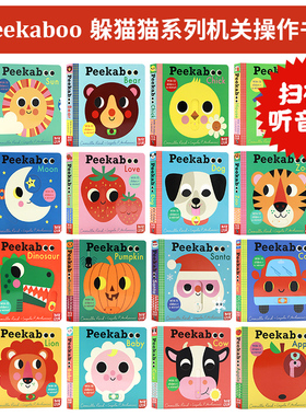 Nosy Crow躲猫猫系列 英文原版绘本 Peekaboo 儿童机关操作游戏纸板翻翻书边玩边学英语启蒙绘本0-3岁进口童书附镜子