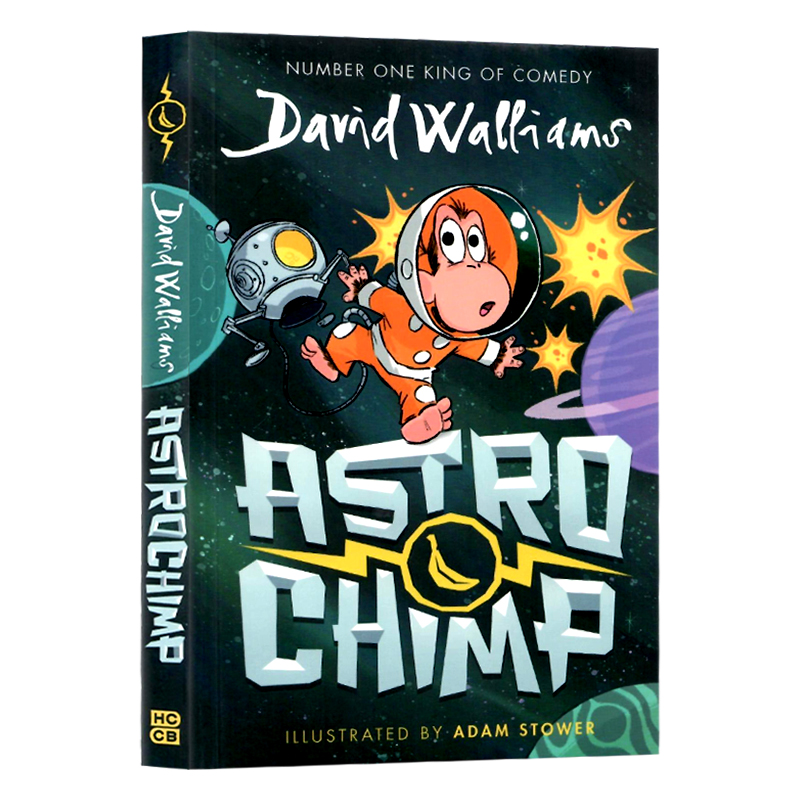 太空奇遇记 英文原版漫画 Astrochimp David Walliams 猩猩冒险爆笑彩色漫画章节桥梁书 大卫·威廉姆斯的作品新作  课外趣味读物