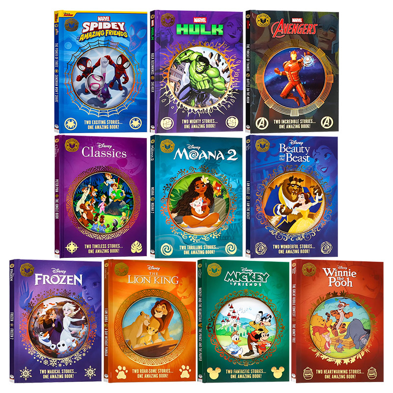 Disney迪士尼金色童话7册 Marvel金色传奇3册 小熊维尼 米奇和朋友们 狮子王 冰雪奇缘 美女与野兽 英文原版漫威复仇者联盟/绿巨人